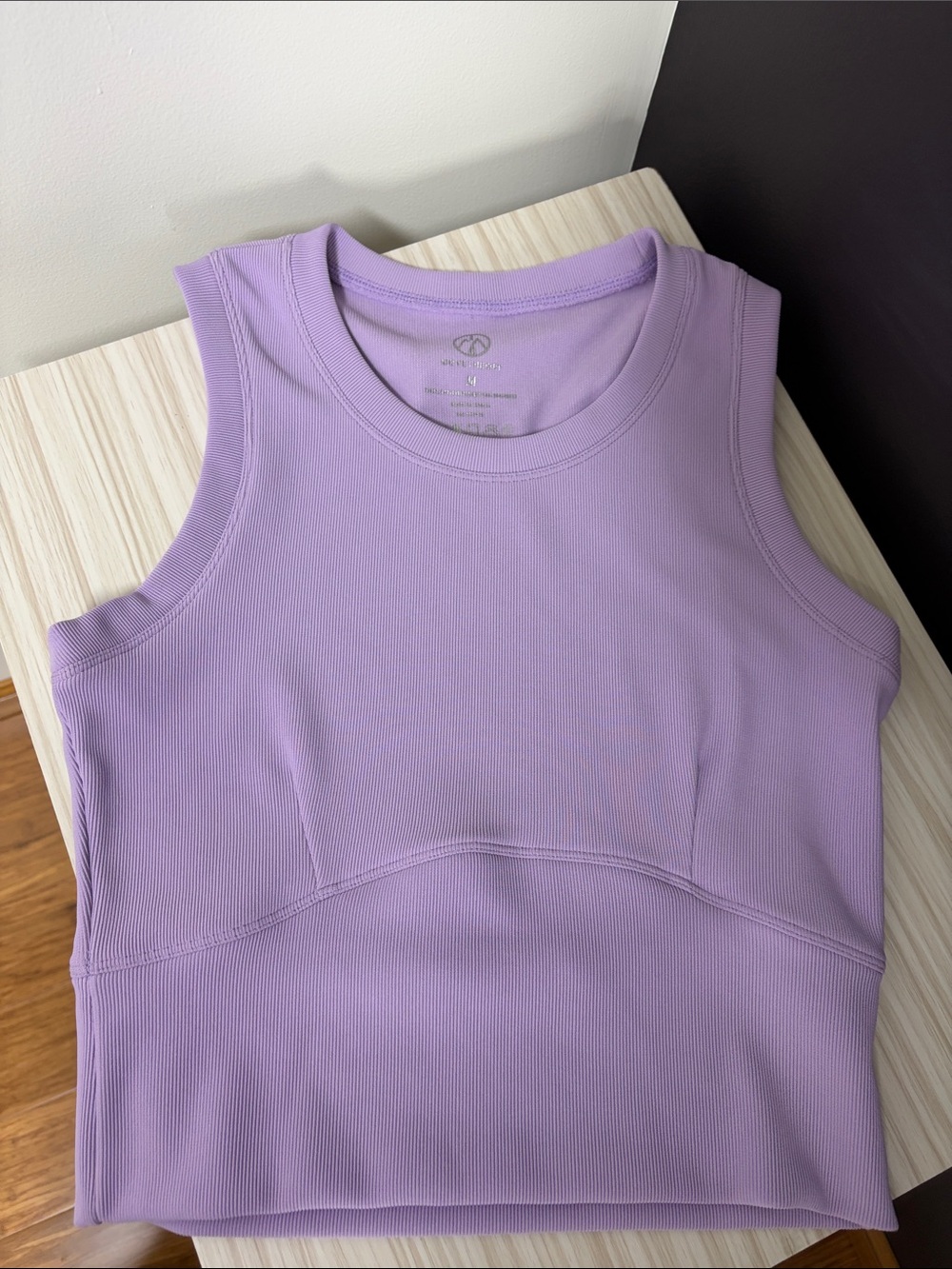 Lilac Ribbed Tank Top - Women's Active Crop!! EUC 💜